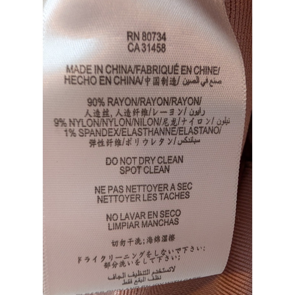 VTG Y2K Herve Leger Aerin Rose Gold Bandage Dress XS Metallic Bodycon Mini Glam - Picture 9 of 14